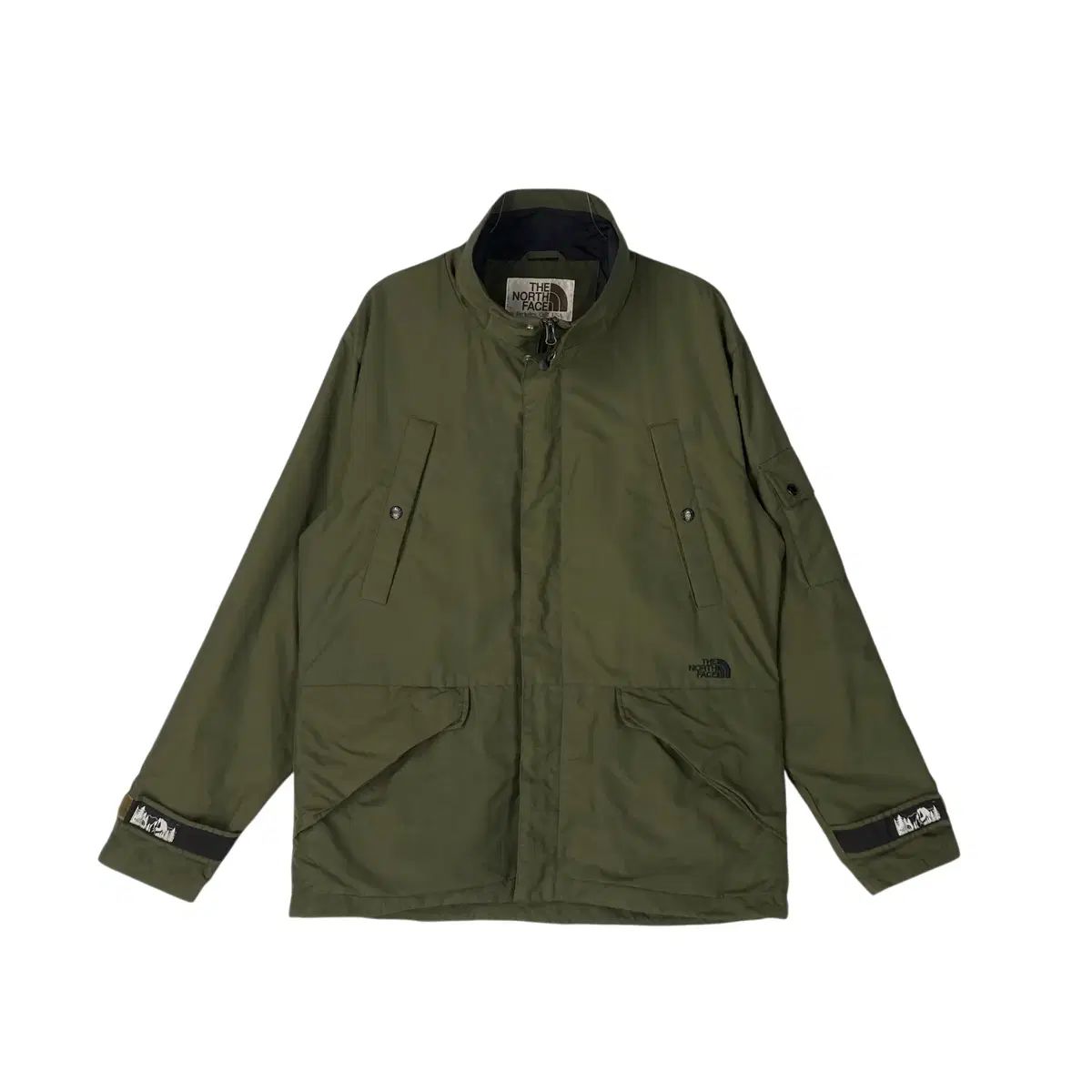 545 THE NORTH FACE ザノースフェイス ベルクレ キー カーキ ウィンドブレーカー ジャケット (110)