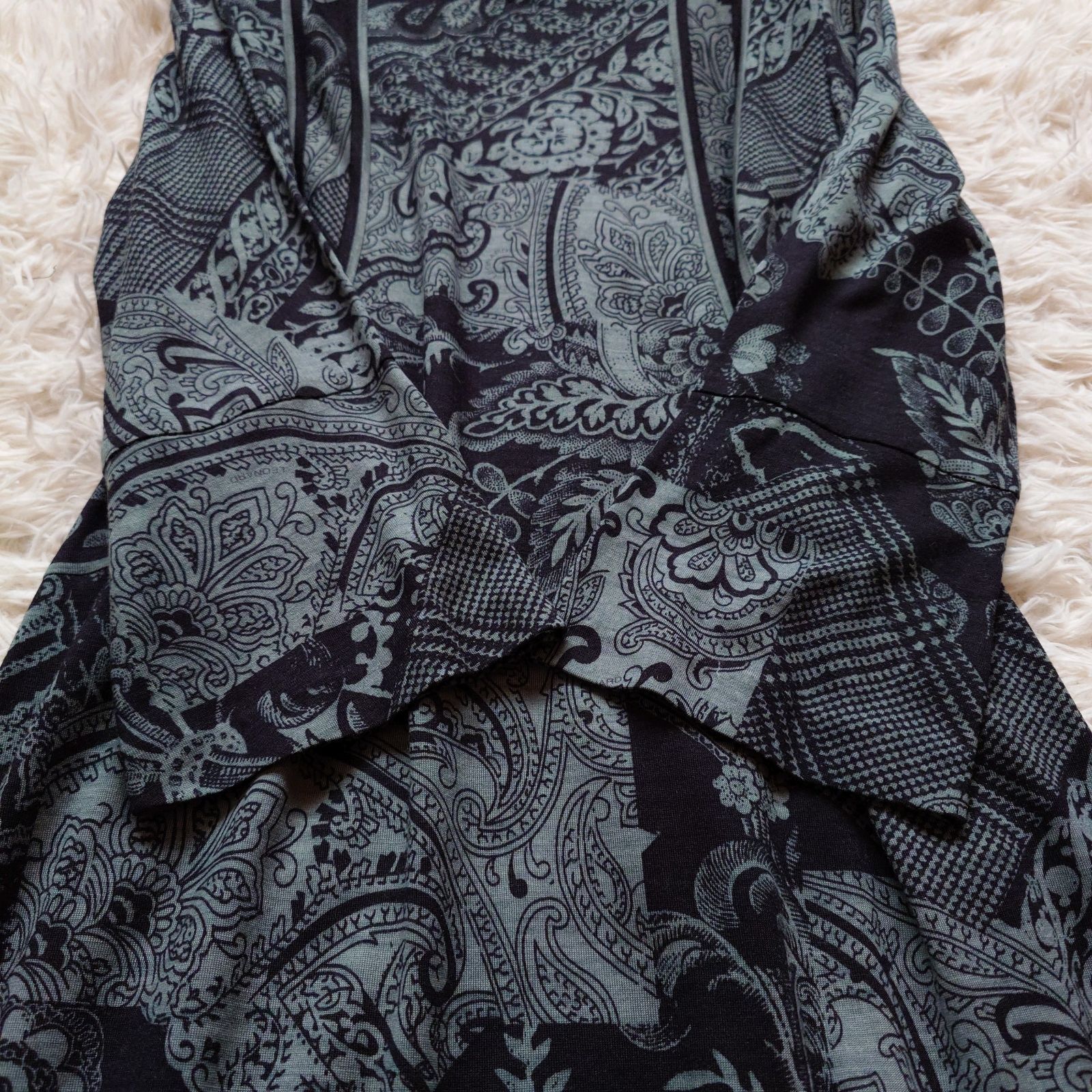 極美品】LEONARD レオナール ウール シルク ロングワンピース フレア