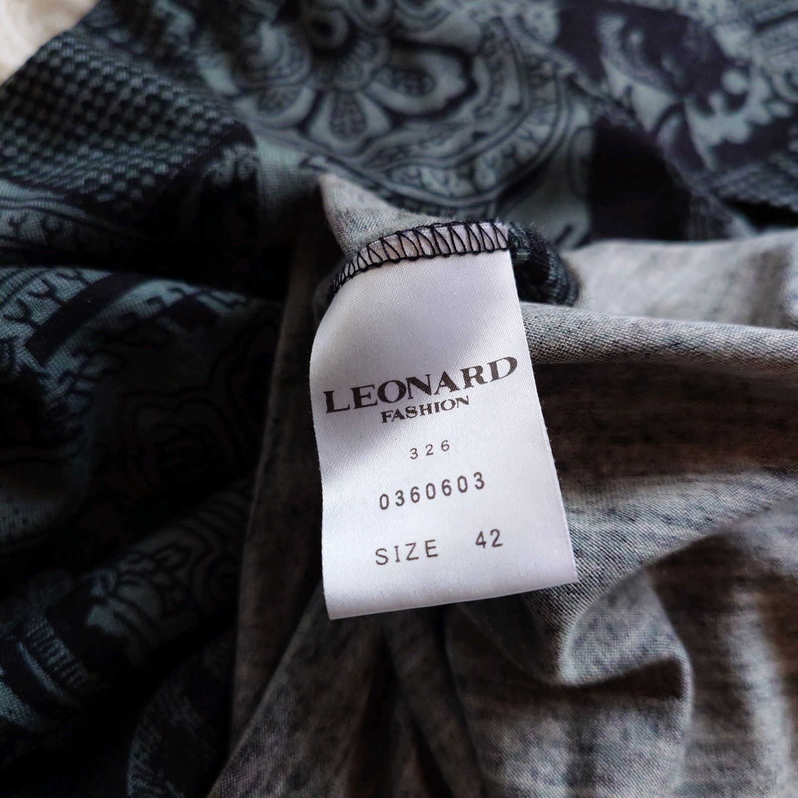 極美品】LEONARD レオナール ウール シルク ロングワンピース フレア