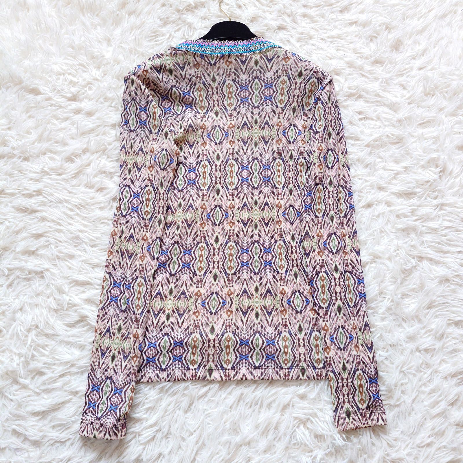 美品】ヴィヴィアンタム パワーネット 総柄 長袖カットソー 刺繍ネック