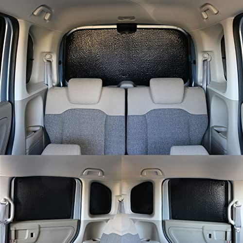 車種別サンシェード NBOX N-BOX カスタム JF3 JF4 HondaSENSING専用 リアサイド固定窓専用 計5面1セット 日よけ 車中泊 車内泊 キャンプAR 6625a438