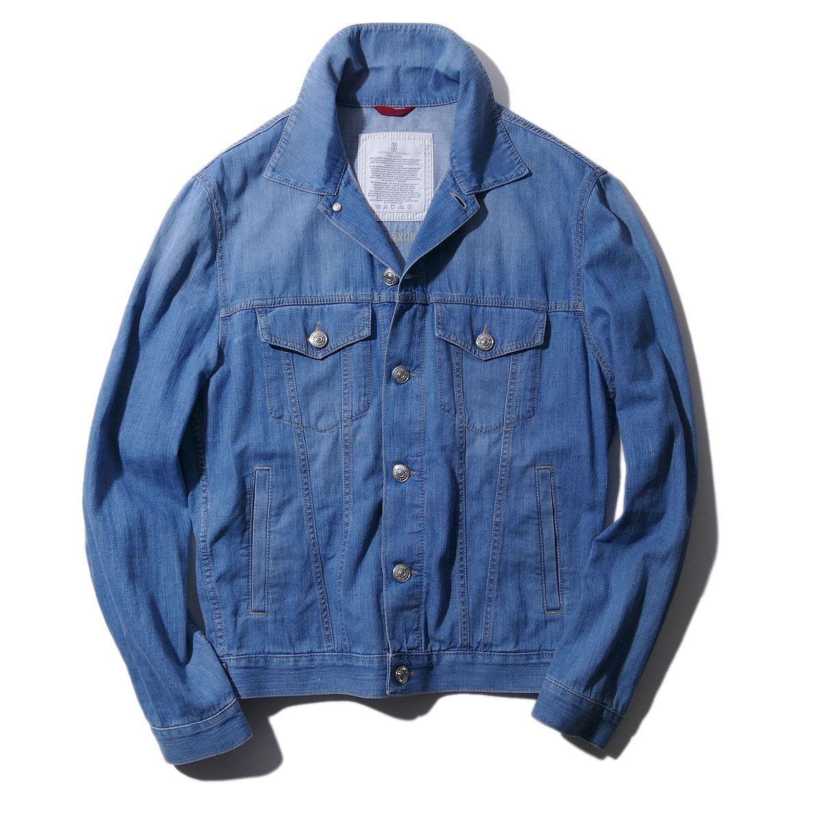 ブルネロクチネリ デニムジャケット ME6456909_TE645_C1470 BRUNELLO CUCINELLI ライトウェイトオールドデニム 4ポケットブルゾン イタリア製 4ポケットブルゾン メンズ ブランド Gジャン