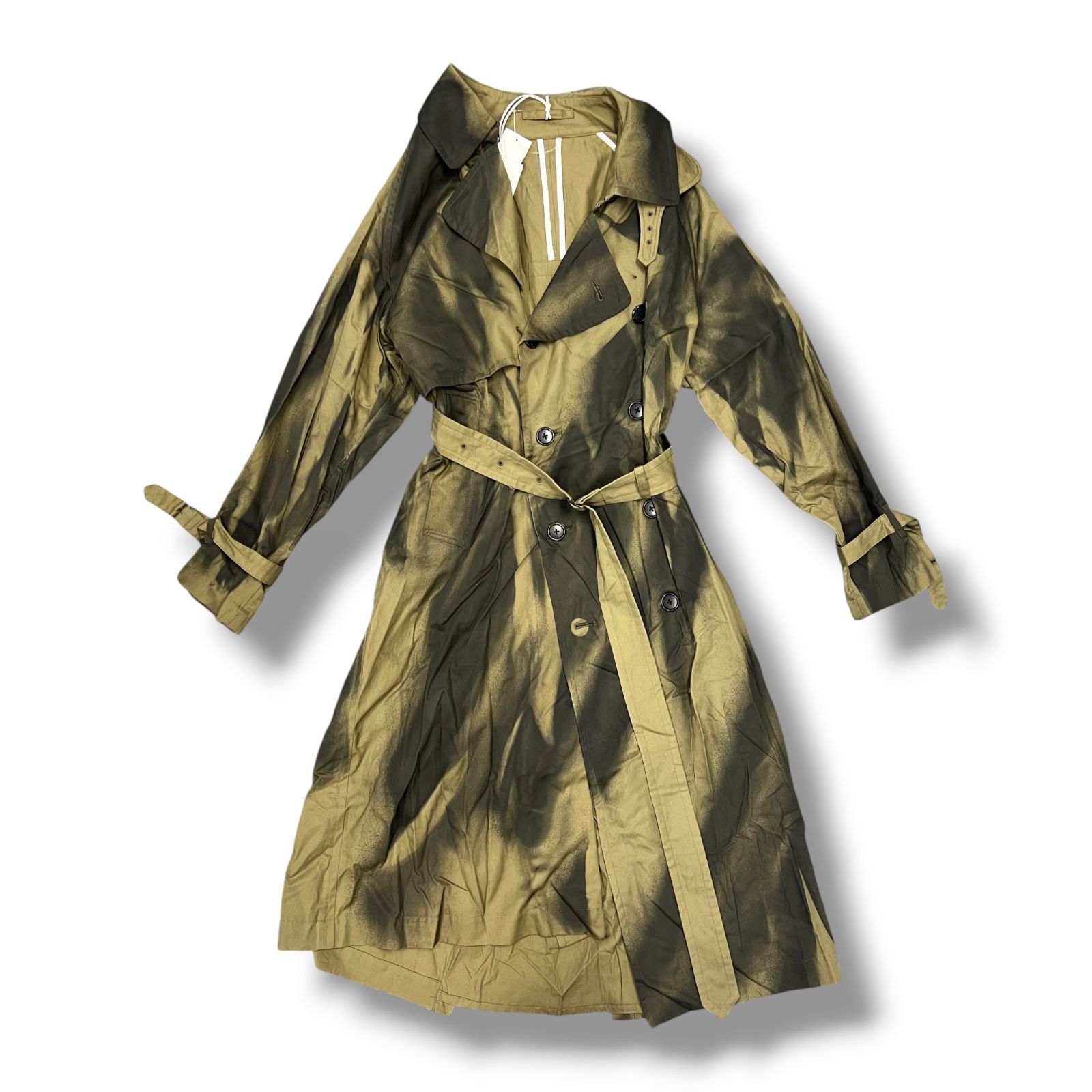 参考上代101,200円 未使用 YOKE 24SS SPRAY PRINTED TRENCH COAT
