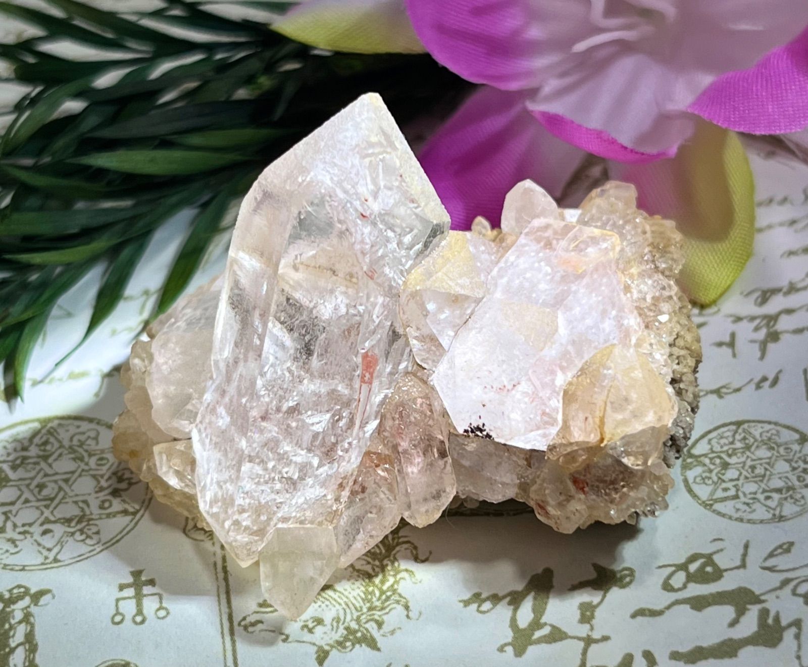 ライトニング✴︎ サマディーピンク レインボー　ヒマラヤ水晶 マニカラン産