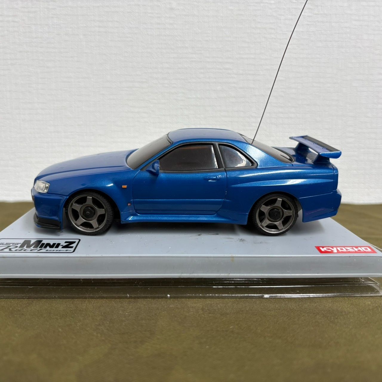 中古品 京商 ミニッツ レディセット 日産 スカイライン GT-R R34 青