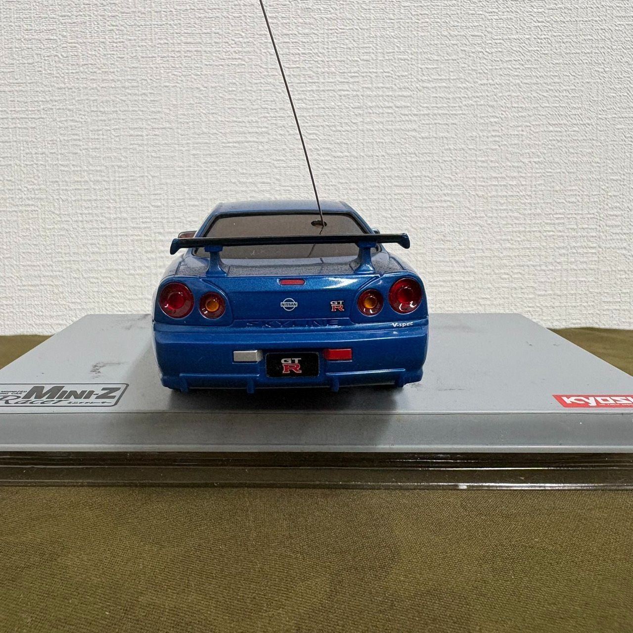 中古品 京商 ミニッツ レディセット 日産 スカイライン GT-R R34 青