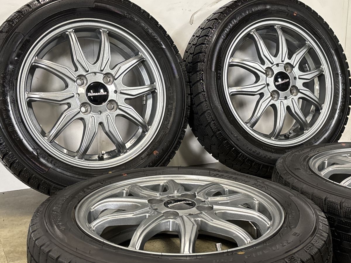 2024年製 バリ溝 美品】Humanline 14in 4.5J +45 PCD100 グッドイヤー