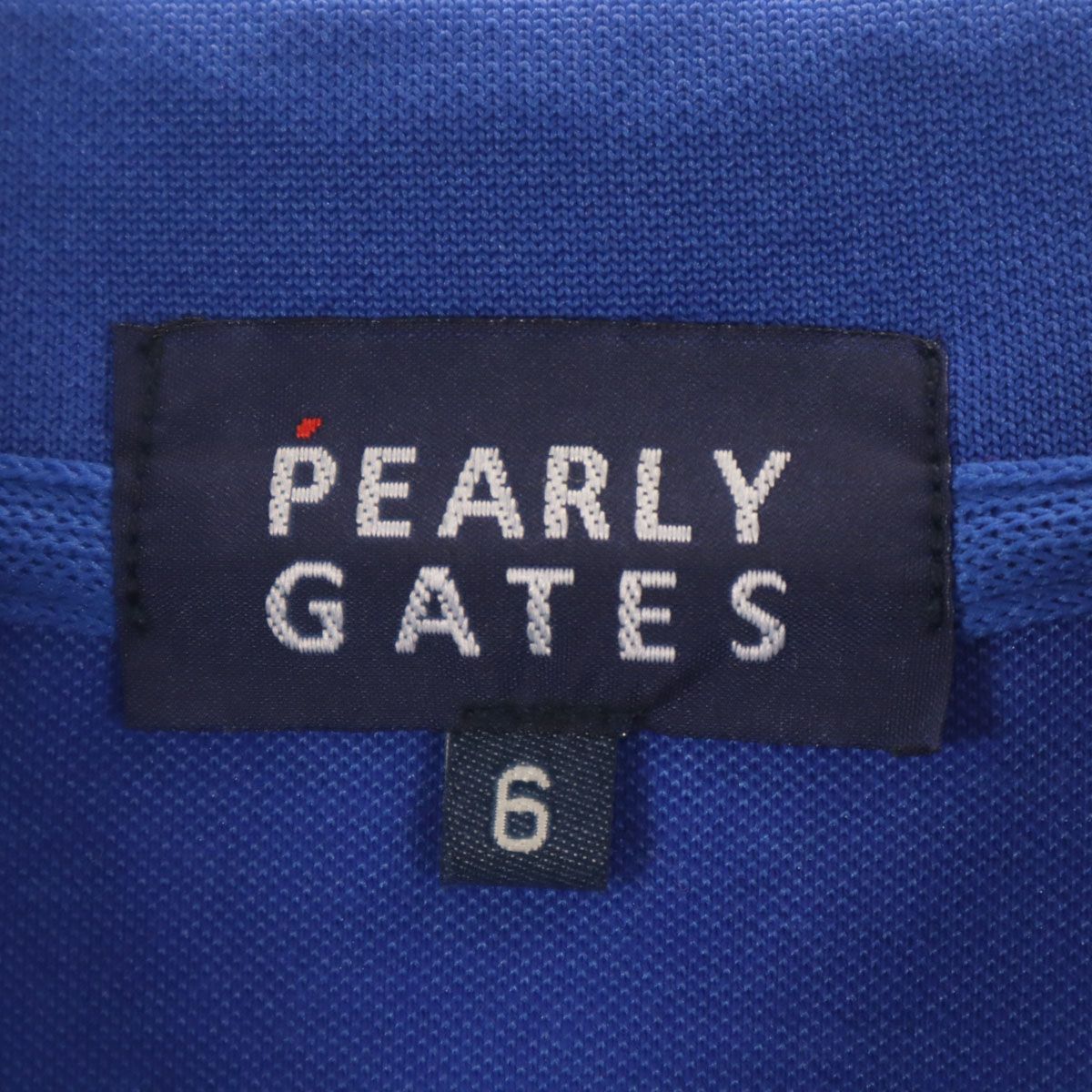 PEARLY GATES パーリーゲイツ 日本製 ゴルフ 長袖 ポロシャツ 6 ブルー 