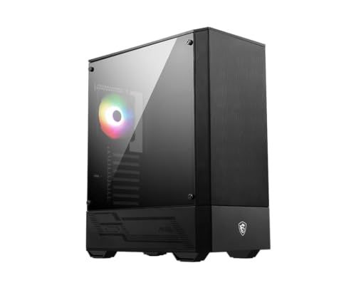 MSI MAG FORGE 110R PCケース ATX ミドルタワー 黒 初心者向け ARGBファン1基付き 割れにくいアクリルパネル CS8337e d490a983
