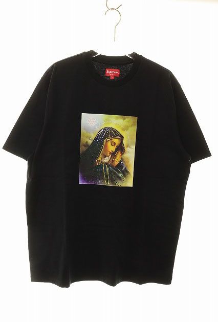 シュプリーム SUPREME 22AW MARY RHINESTONE S/S TOP BLACK M マリア ラインストーン Tシャツ 半袖 ブラック 【ブランド古着ベクトル】【中古】■☆AA★260627