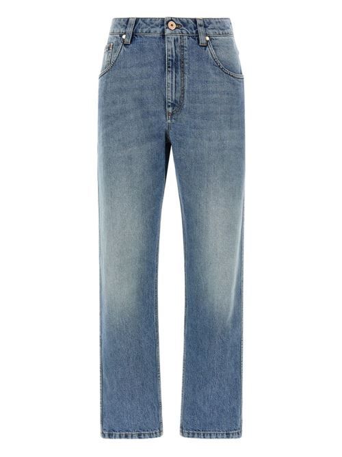 BRUNELLO CUCINELLI ストレートデニム コットンジーンズ 送料無料