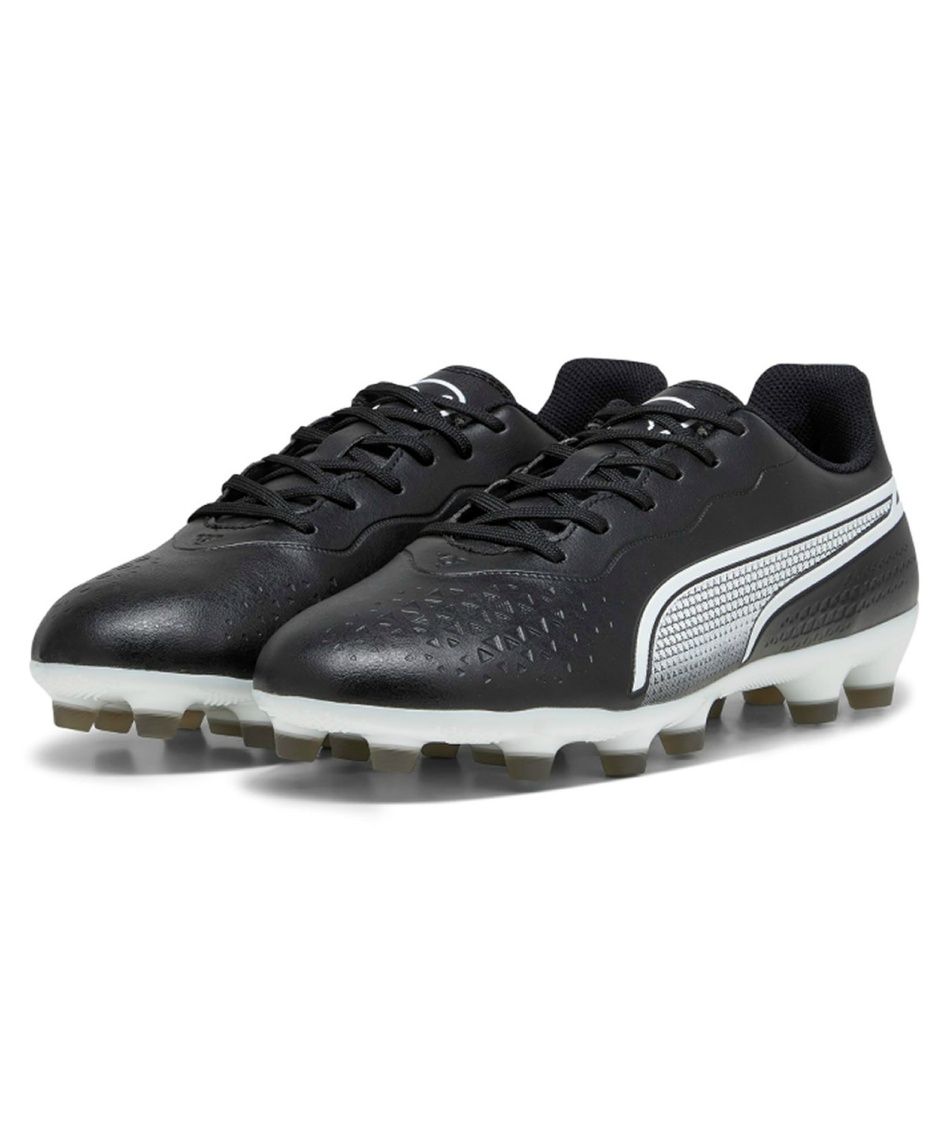プーマ（PUMA） サッカースパイクシューズ プーマキング マッチ HG プーマブラック×プーマホワイト×ファイヤーオーキッド 107571-01