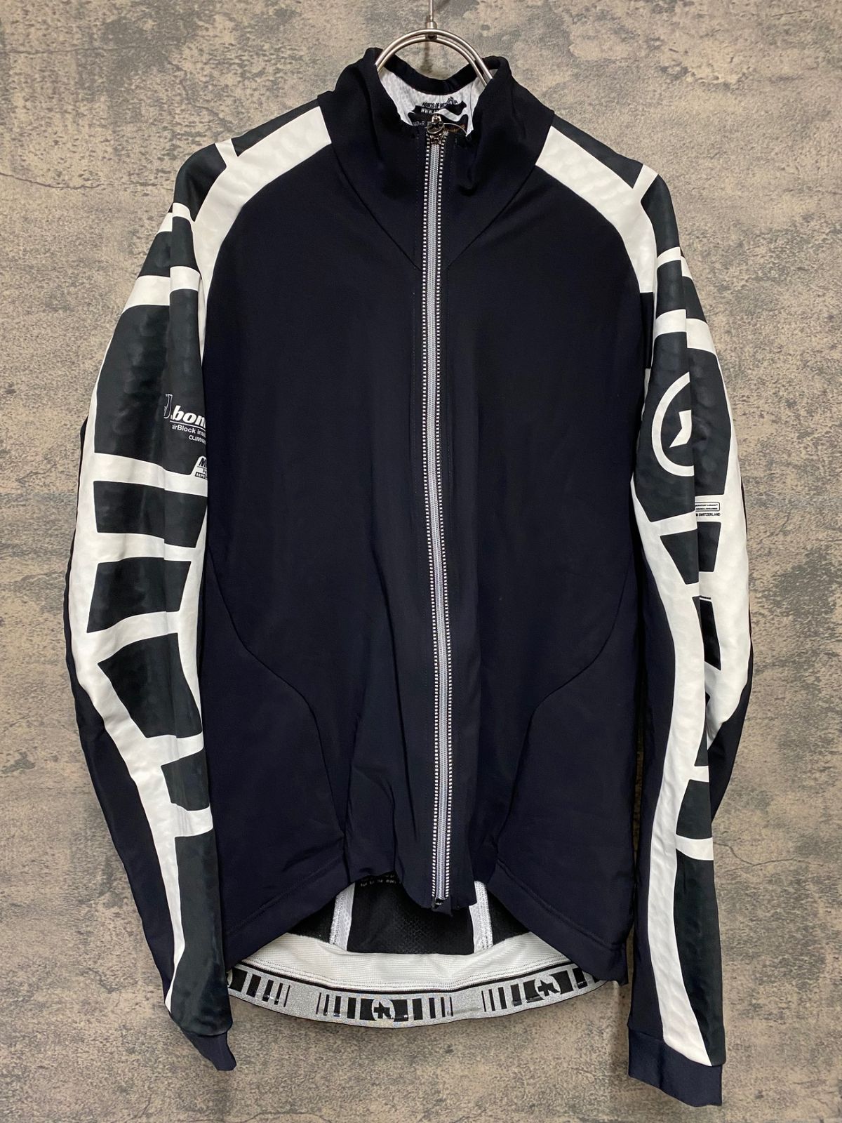 KH638 アソス ASSOS ij.bonka6 Cento Jacket 長袖 サイクルジャケット 黒 白 L