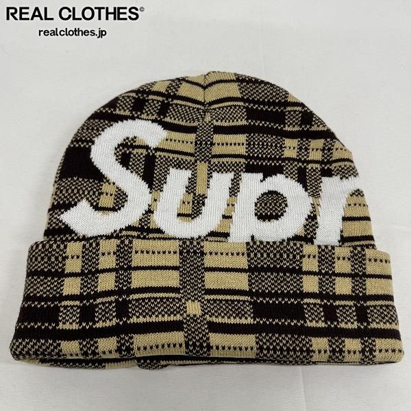シュプリーム SUPREME ビーニーPLAID BEANIE Supreme/シュプリーム【23AW】Big Logo Beanie White Plaid ビーニー