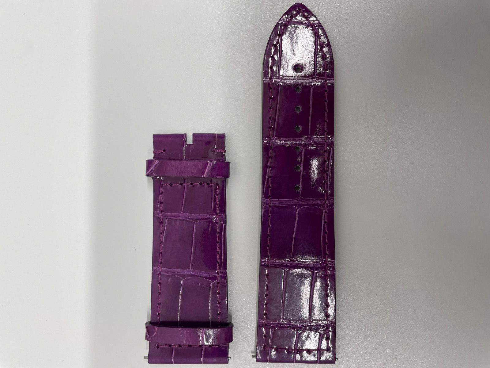 新品未使用】 フランクミュラー 純正ベルト 24mm 紫 クロコ