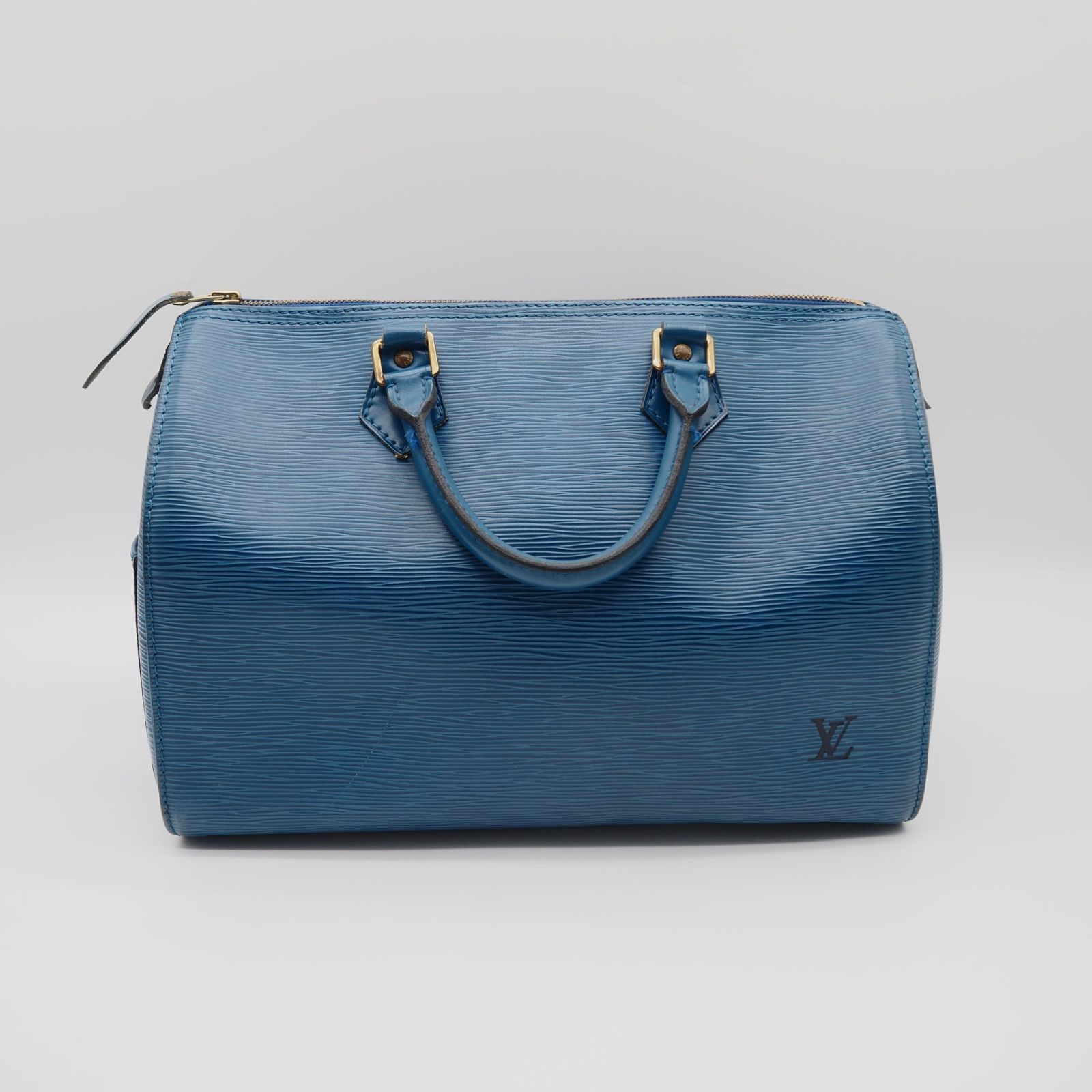 Louis Vuitton エピ スピーディ 35 ボストンバッグ ブルー レザー ルイヴィトン