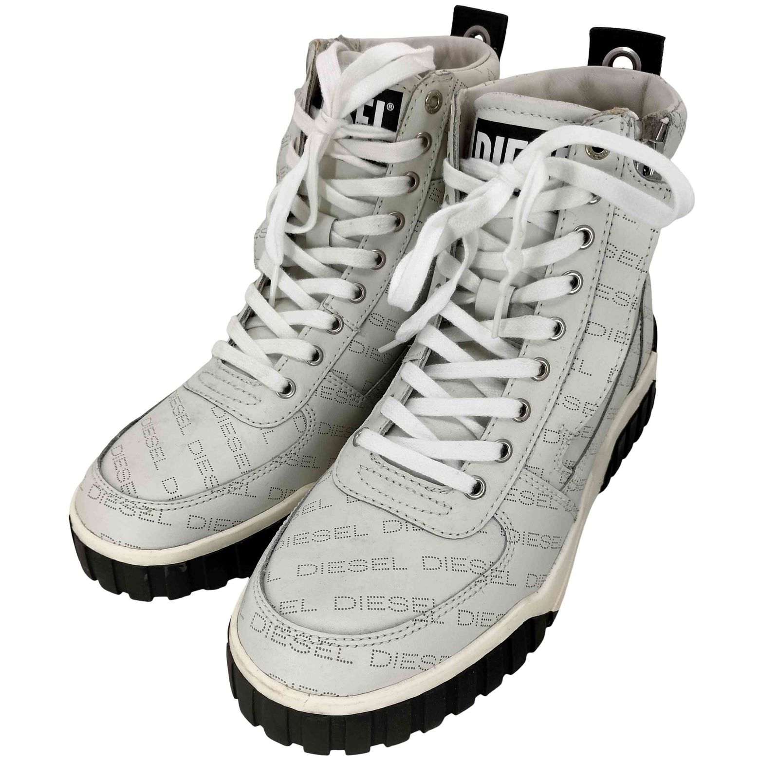 ディーゼル DIESEL S-RUA MID サイドジップ ハイカットスニーカー メンズ JPN：25.5