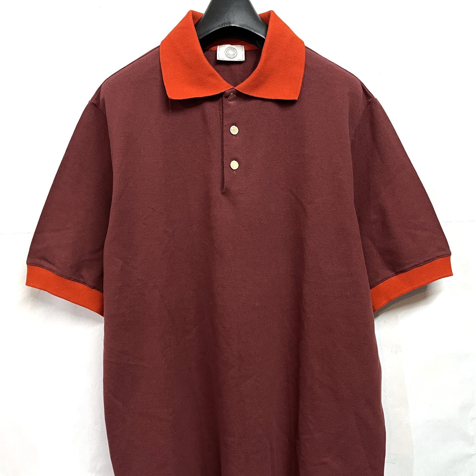 HERMES｜エルメス セリエボタン バイカラー ポロシャツ - メルカリ