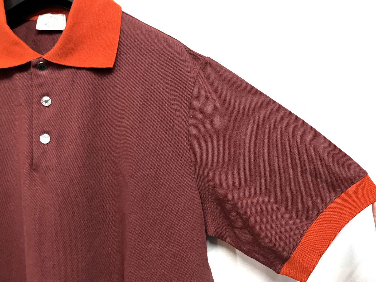 HERMES｜エルメス セリエボタン バイカラー ポロシャツ - メルカリ
