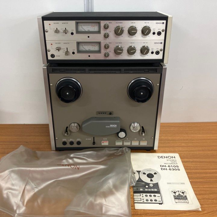 ■02)【1点限り!】【通電確認済み】DENON デノン DH-610S オープンリールデッキ/取扱い説明書付き/アナログオーディオ機器/B