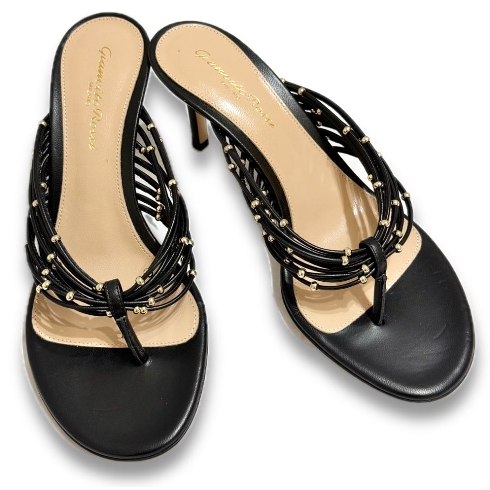 新品ジャンヴィトロッシGianvito Rossiトングサンダル黒#36イタリア製