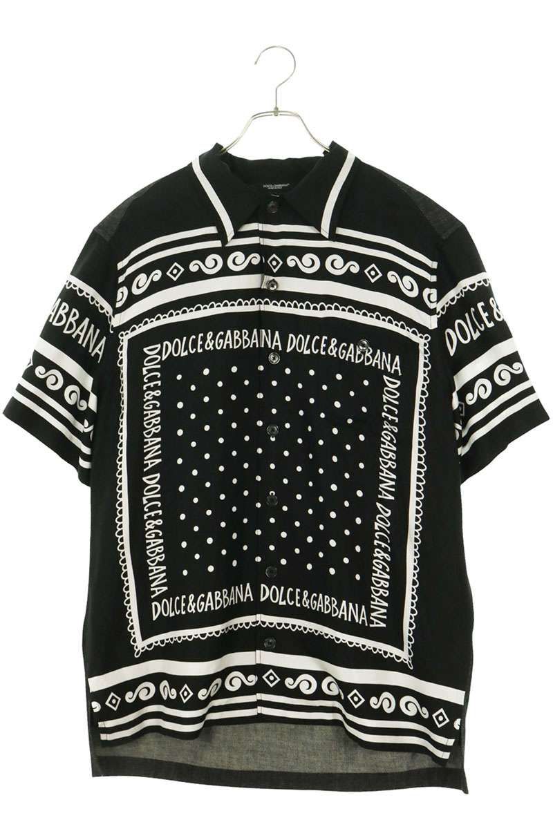 DOLCE ＆ GABBANA半袖シャツ ドルチェアンドガッバーナ 25SS G5JH9D/G8MT6 シルク切替半袖シャツ
