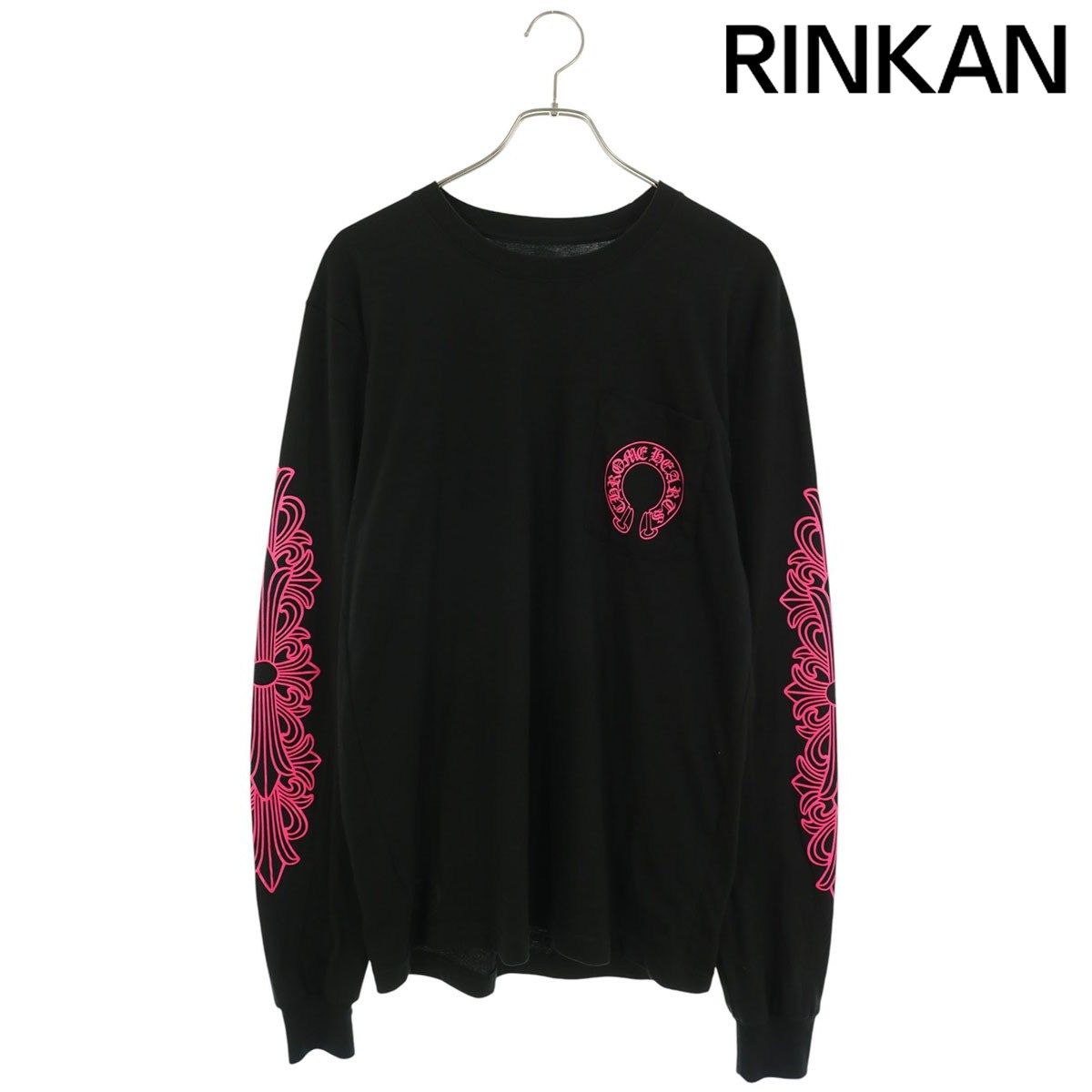 クロムハーツ CH L/S /1 バックホースシュー袖フローラルプリント長袖カットソー メンズ M