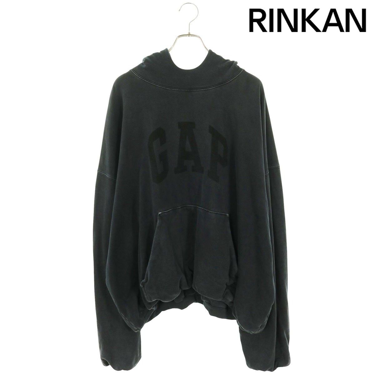 イージー ×GAP バイバレンシアガロゴプリントパーカー メンズ M