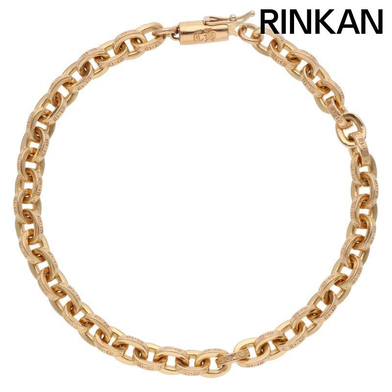 クロムハーツ 22K PAPER CHAIN/22Kペーパーチェーン ゴールドブレスレット メンズ