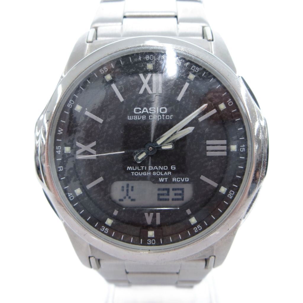 カシオ CASIO ウェーブセプター ソーラーコンビネーション 腕時計 ウォッチ アナデジ 電波 シルバーカラー WVA-M630D-1A4JF /44