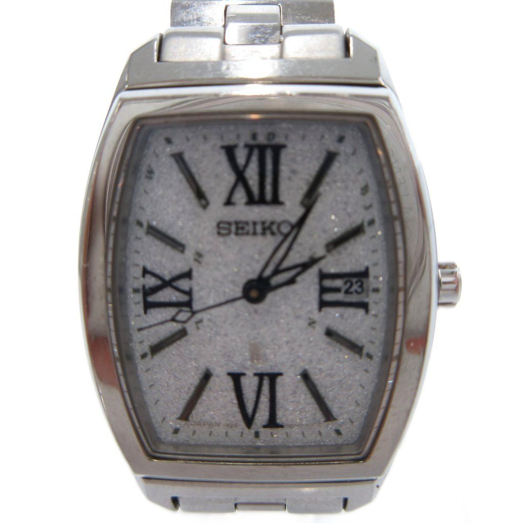 セイコー SEIKO LUKIA 腕時計 ウォッチ アナログ 電波 ソーラー ラメ シルバーカラー SSVW027 /44