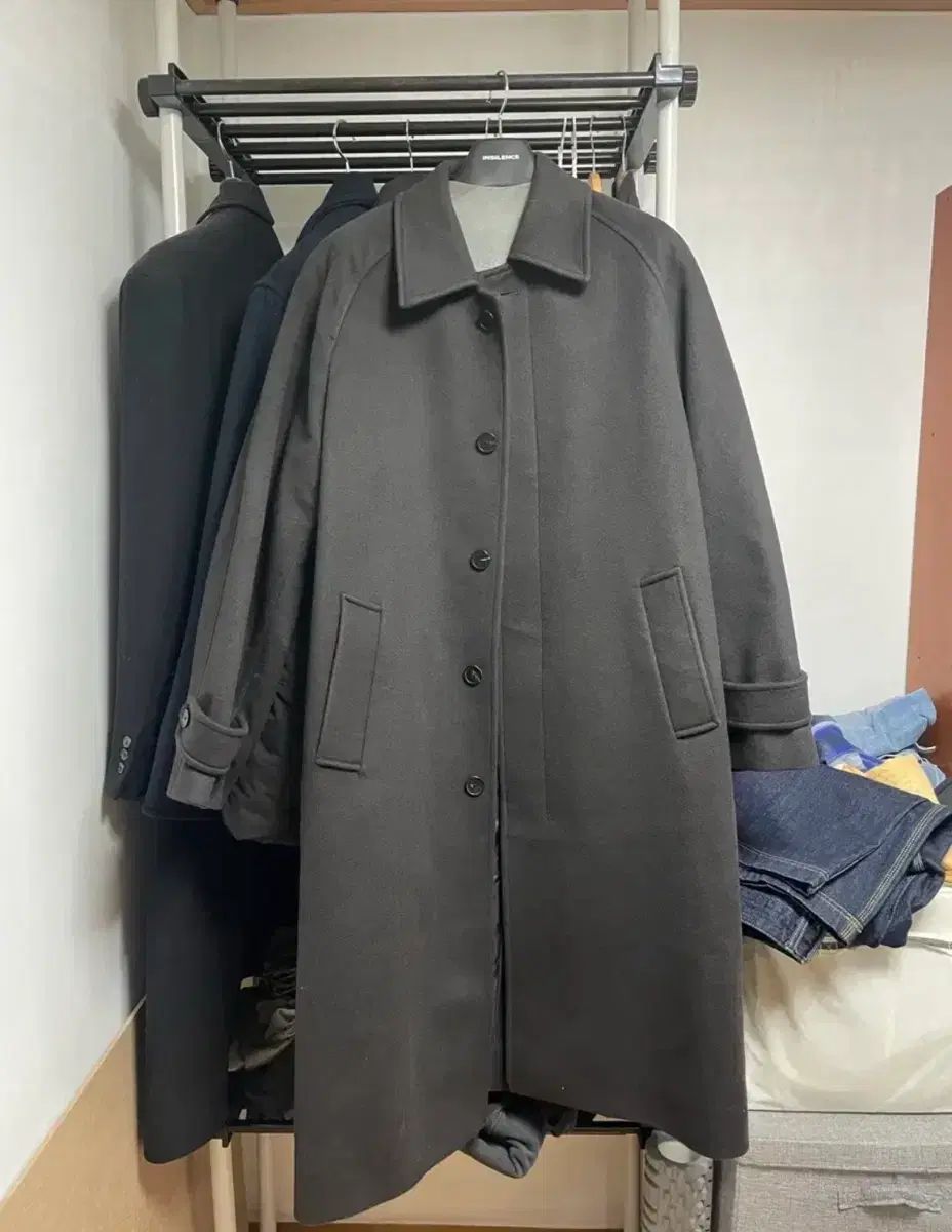 INSILENCE 麻カシミア バルマカーンコート マッドグレー(L)