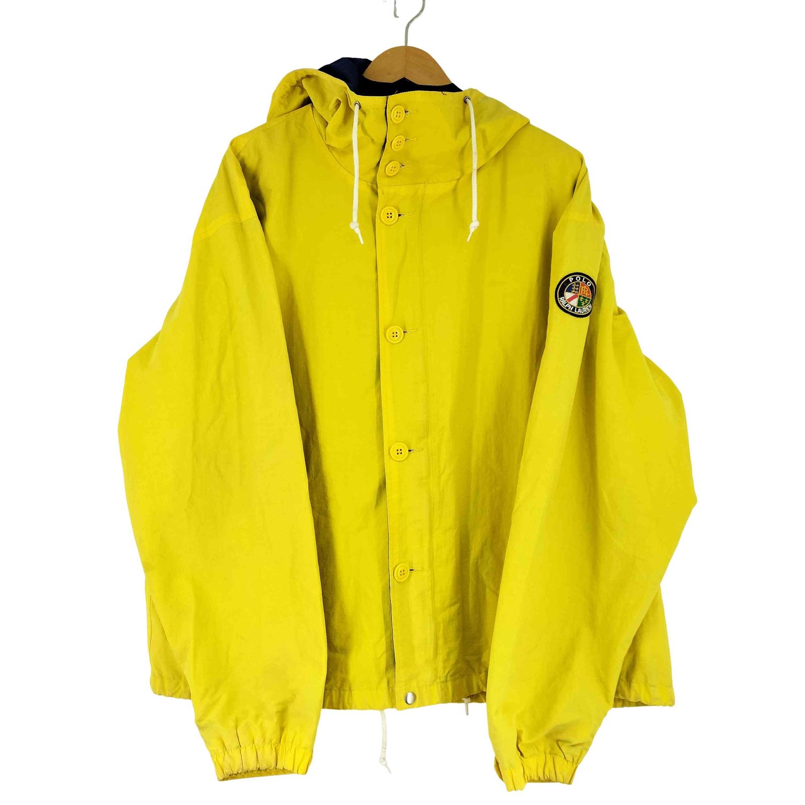ポロバイラルフローレン Polo by RALPH LAUREN 90S ワッペン フーディジャケット メンズ import：XL
