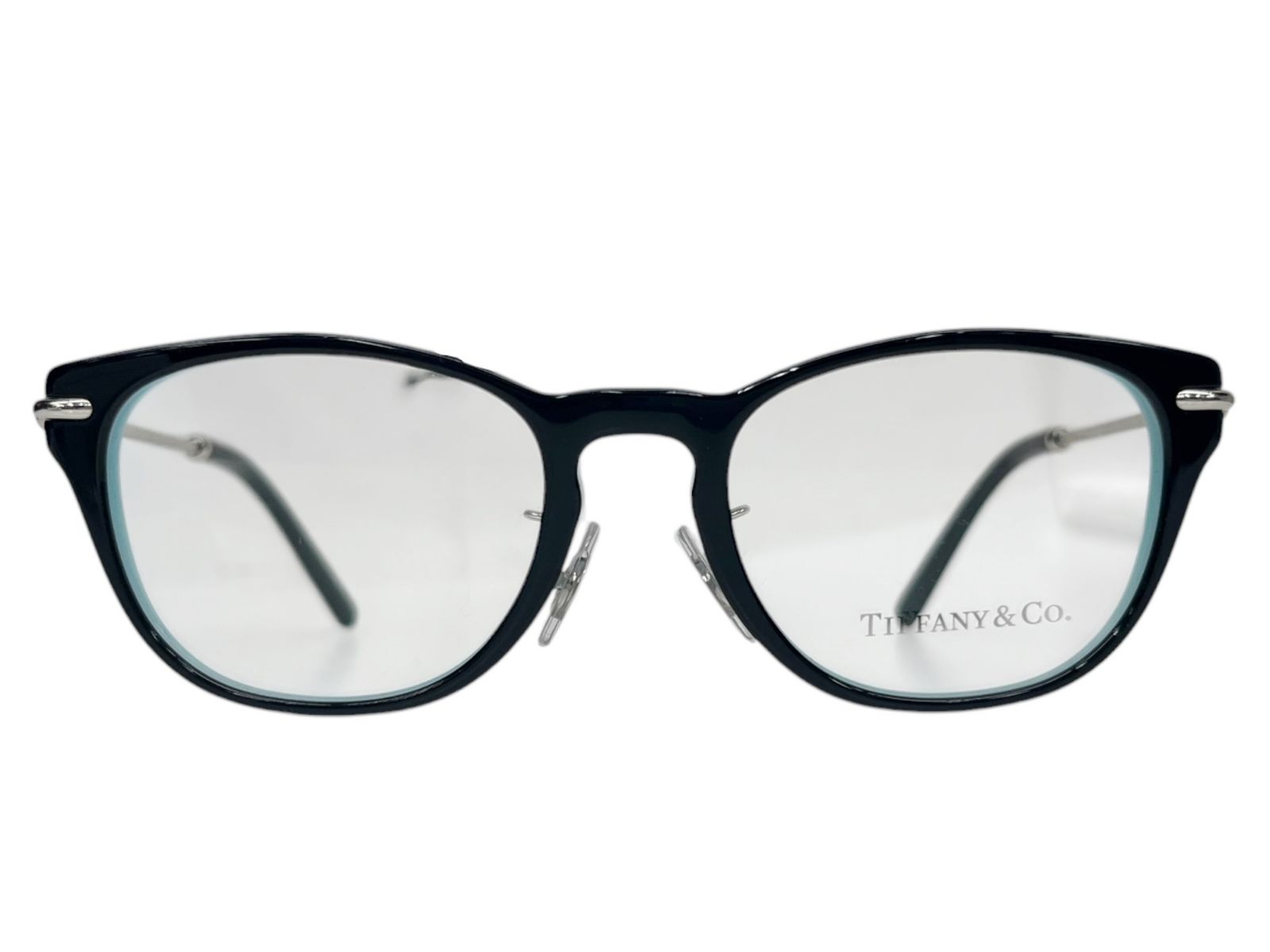 TIFFANY&Co. (ティファニー) 度なし 伊達メガネ ハードウェア アイウェア TF2237-D 8055 48□18-140 シルバー×ティファニーブルー レディース/028