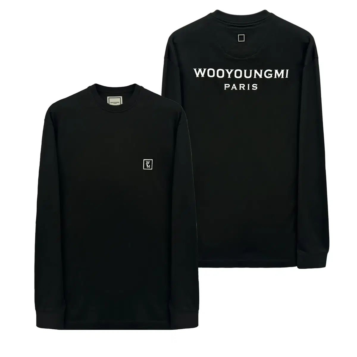 新品正規品 26SS WOOYOUNGMI ウーヨンミ バックロゴ 長袖 Tシャツ W261TS51713B