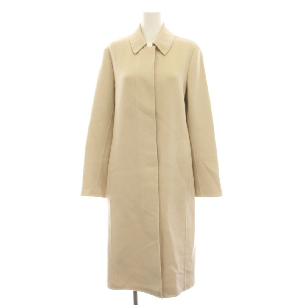 上質なTSEセイのカシミア100のロングコート ゆったり軽め セイ TSE カシミヤ100%ステンカラーコート ロング アウター 6 ベージュ