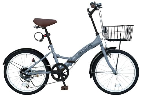 ★新品★THREE STONE 折りたたみ自転車 自転車 20インチ シマノ6段ギア カゴ ライト ワイヤーロック錠 プレゼント 通勤 通学 街乗り P-008(荷台なし)/P-008C(荷台付き) 22953b85
