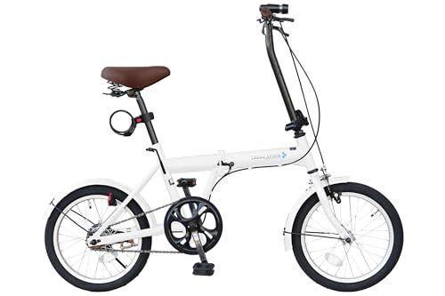 ★新品★折りたたみ自転車 16 インチ 軽量 ミニベロ 折りたたみハンドル フロントライト ワイヤーロック錠 プレゼント [SK-16] 5ae87ef5