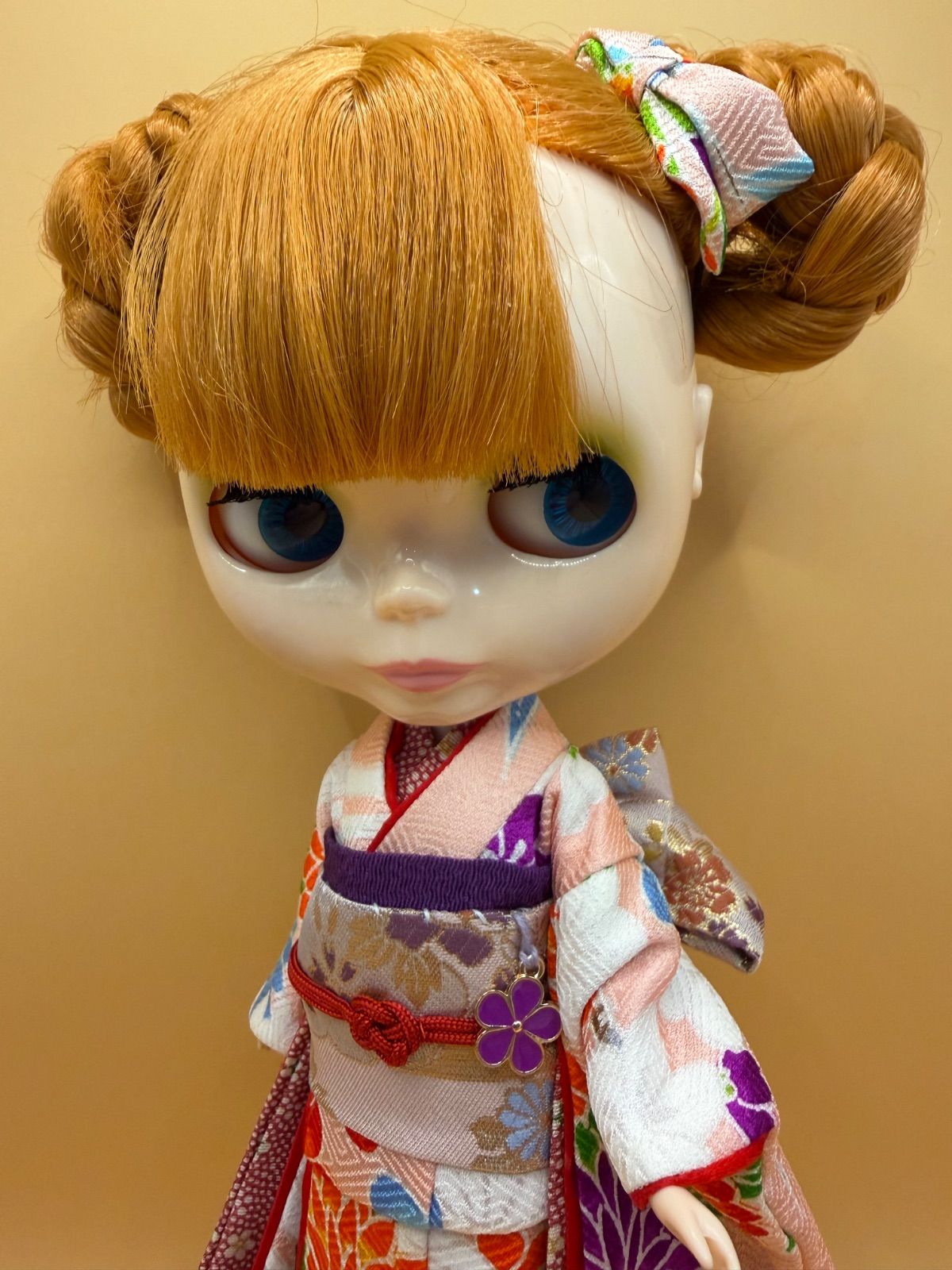 ブライス、リカちゃん(22cmドール)用大振袖正絹総裏付きフルセット181