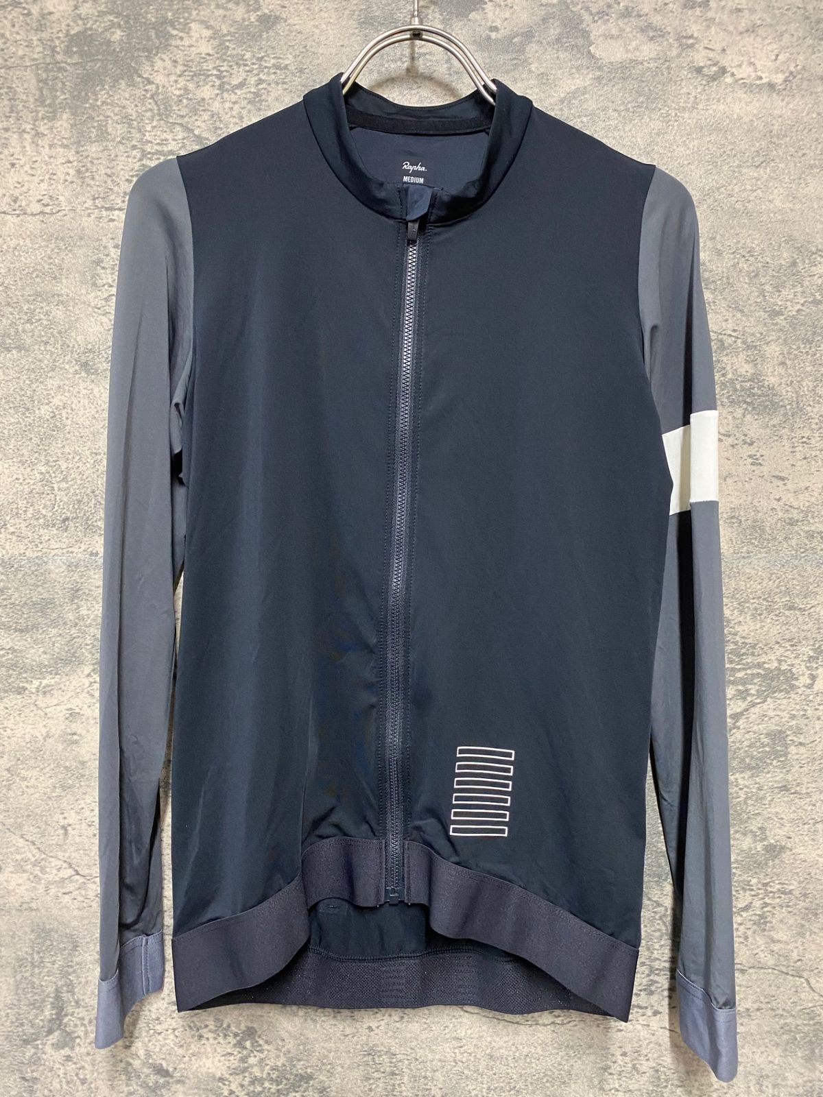 KH659 ラファ Rapha PRO TEAM LONG SLEEVE TRAINING JERSEY 長袖 サイクルジャージ 紺 グレー M