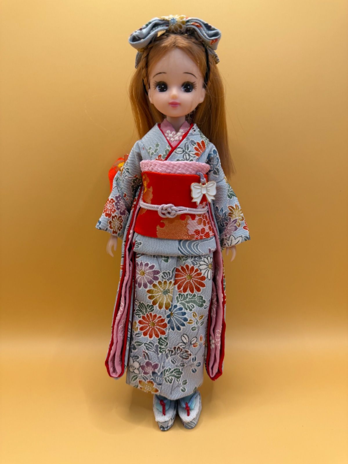 ブライス、リカちゃん(22cmドール)用大振袖正絹総裏付きフルセット182