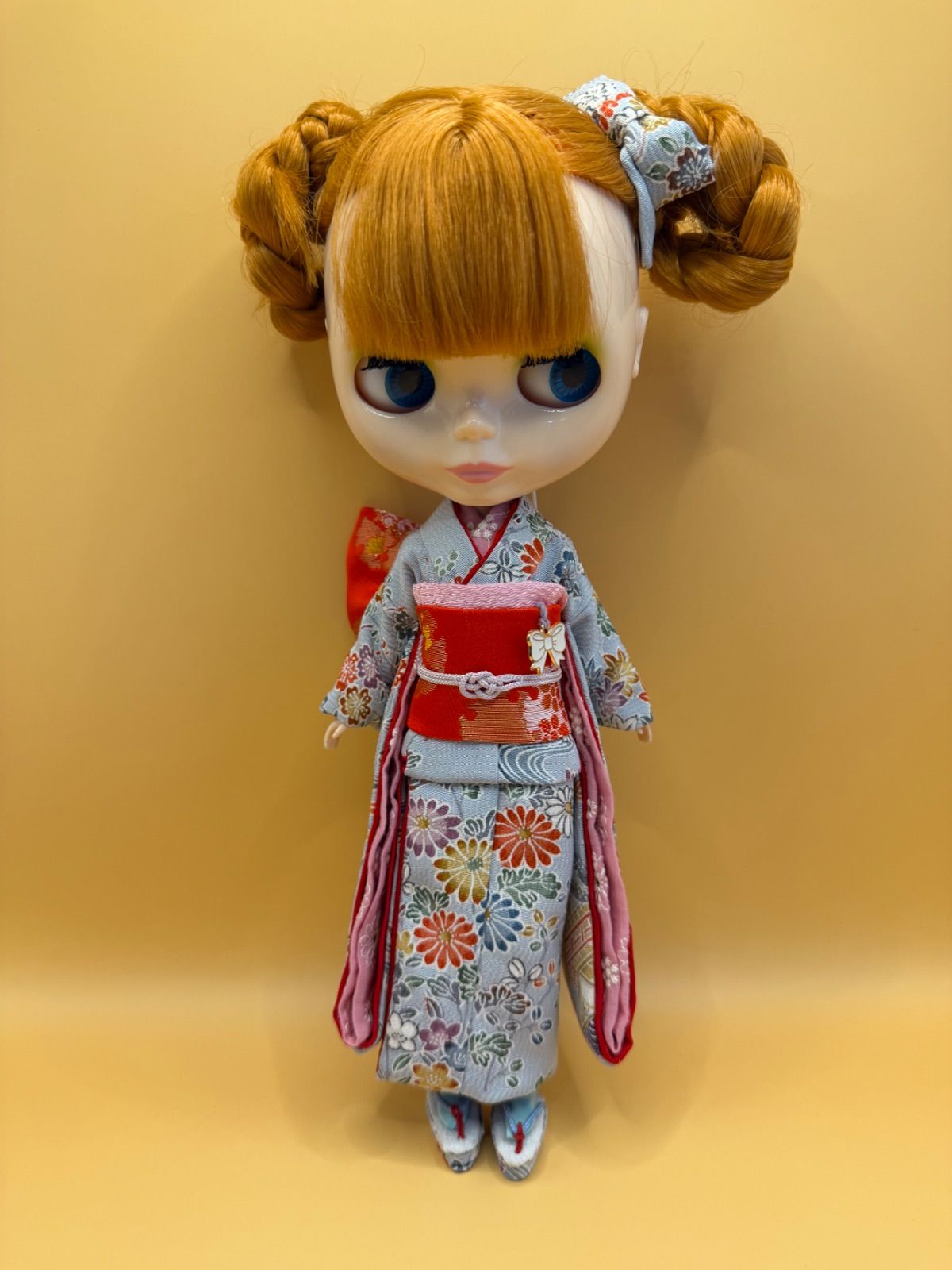 ブライス、リカちゃん(22cmドール)用大振袖正絹総裏付きフルセット182