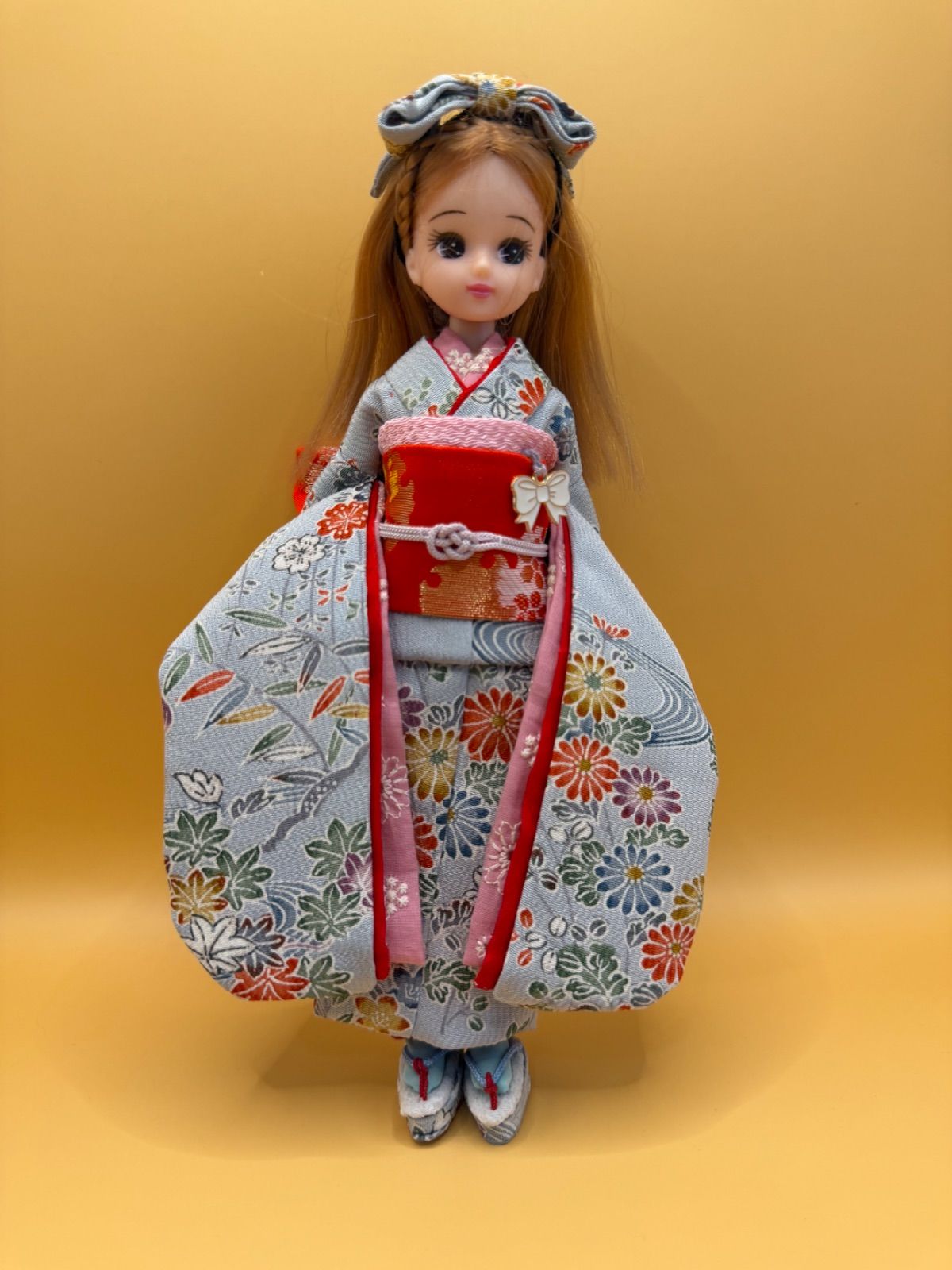 ブライス、リカちゃん(22cmドール)用大振袖正絹総裏付きフルセット182