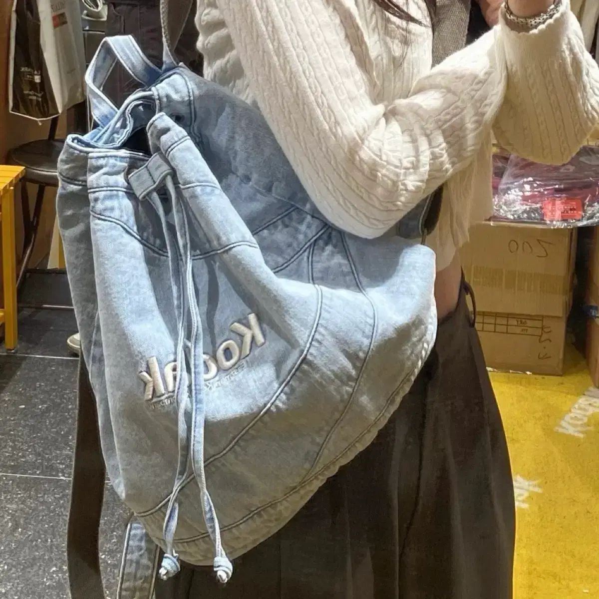 KODAK(コダック) デニム シャーリング バックパック 10L ブルー