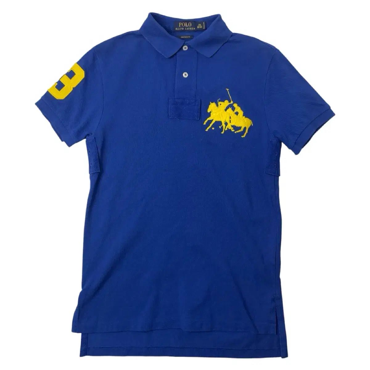 POLO RALPH LAUREN ビックポニー 半袖 カラーTシャツ ブルー XS
