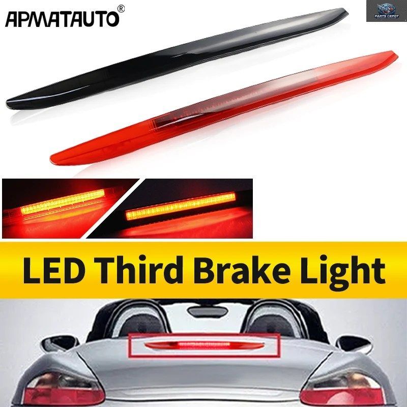 2スモーク/レッドレンズ ハイレベルLEDサードブレーキテールストップライト ボクスター ロードスター 986 1997-2004 OEM# 98663105000