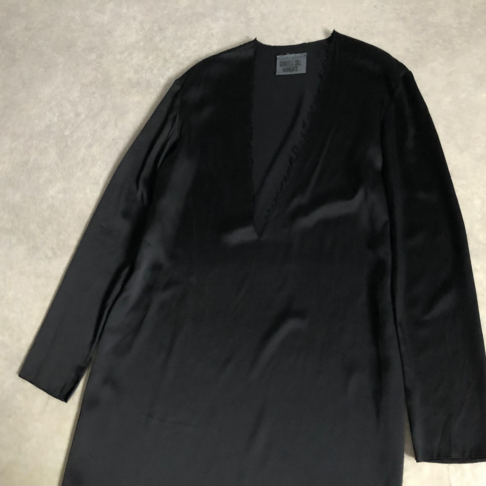 GABRIELA COLL GARMENTS シルキー素材ロング ドレス ワンピース 