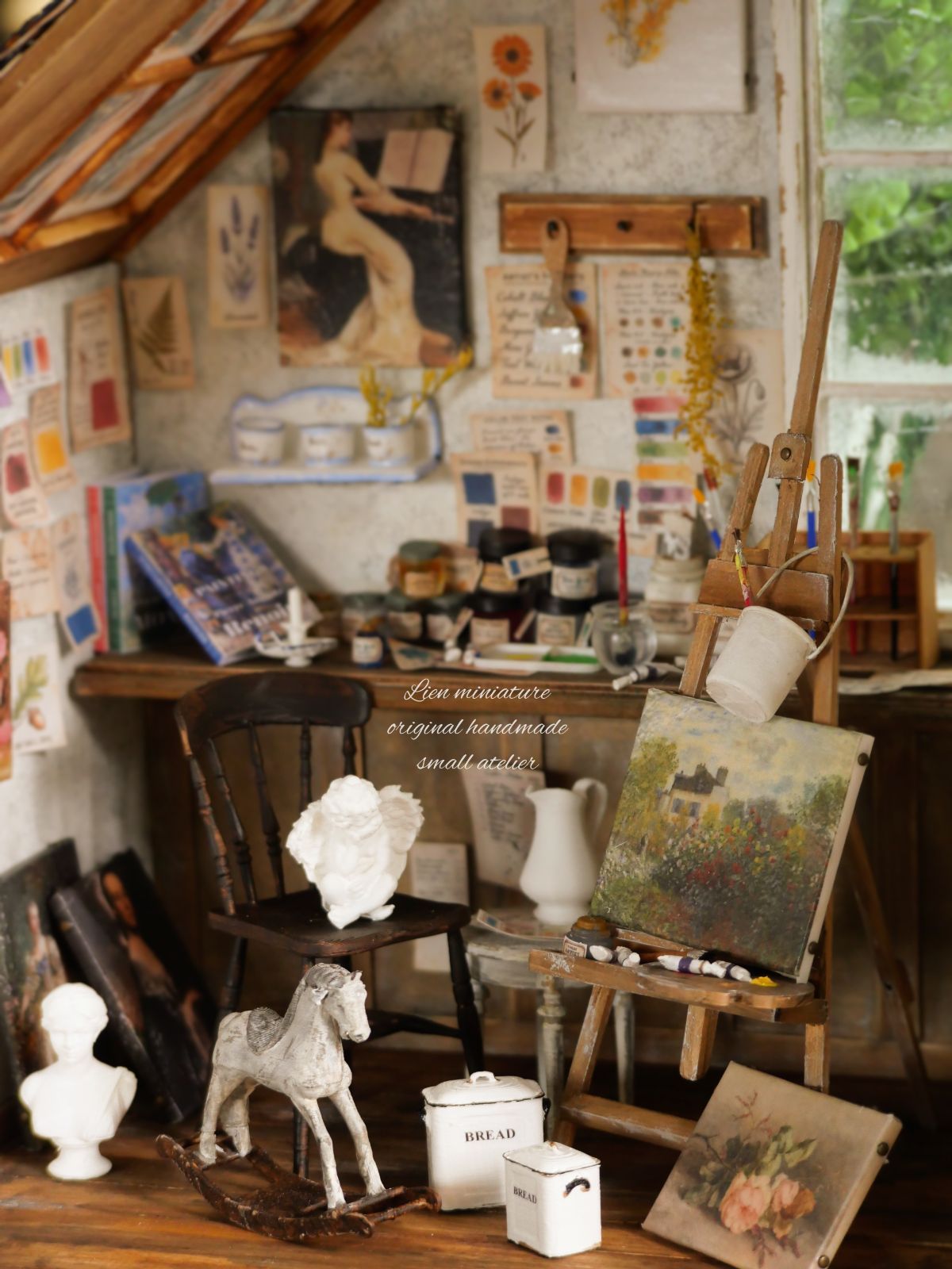Lien miniature1/6ドール用ドールハウス✾屋根�
2000
�のアトリエ✾Handmade