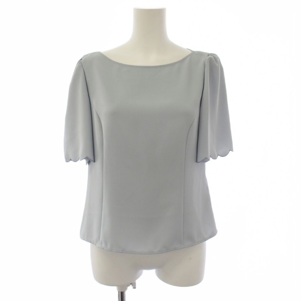 フォクシーニューヨーク FOXEY NEW YORK シャツ ブラウス 半袖 40 水色