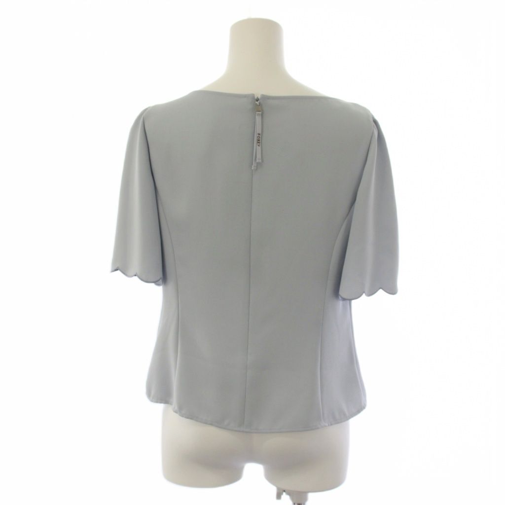 フォクシーニューヨーク FOXEY NEW YORK シャツ ブラウス 半袖 40 水色